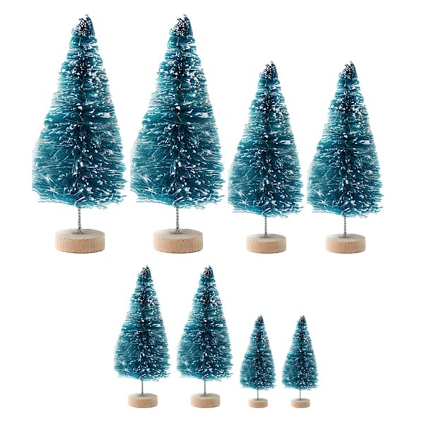1/2/3 8x Desktop Miniatyr Pine Tree Ornament för skrivbord Blue 1 Pc