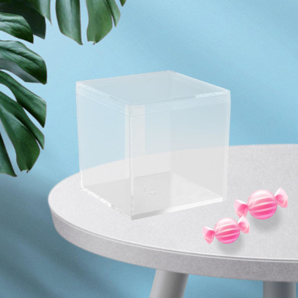 1/2/3/5 Candy Shaped Mini Halsband Organizer Örhängen Halsband Transparent 7.5*7.5*7.5cm 1 Pc
