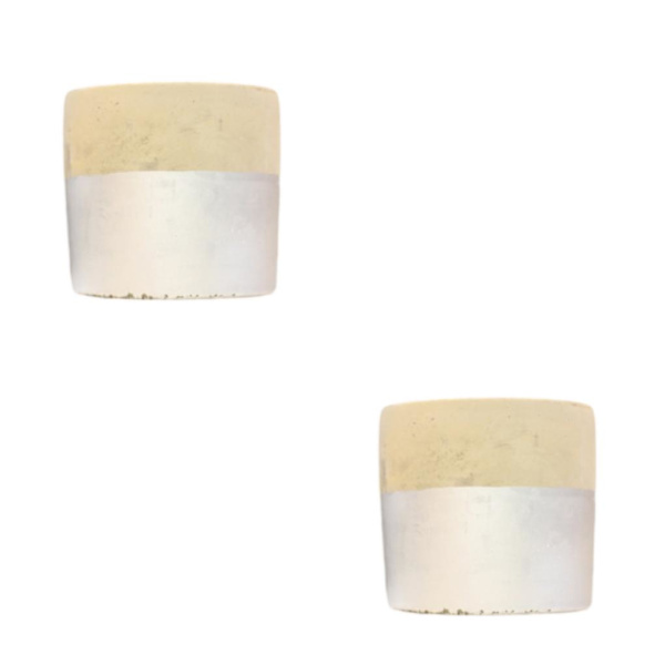 1/2/3/5 Cementkruka Kruka Blomkruka Behållare Cylindrisk Silver 2PCS