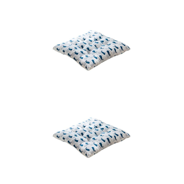 1/2 mjuk och bekväm fyrkantig stolsdyna för mysig sits Whale 2PCS