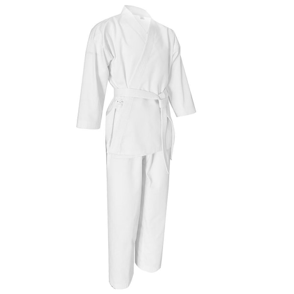 Barn Vuxen Unisex Taekwondo Karate Kampsport Kostymträning White XS