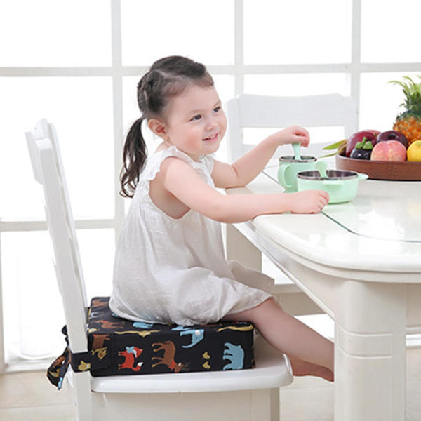 1/2/3/5 Bärbar lätt matstolsdyna för baby Animal Black 1 Pc