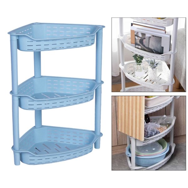 1/2/3 badrumsförvaring Fristående 3 lager för kontor blue small 1 Pc