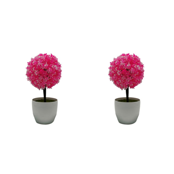 1/2 bred tillämpning konstgjord växt för ett mångsidigt hem pink 2PCS