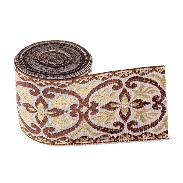 1/2/3/5 5 meter/ 5,5 Yds Jacquard Trim Wide Woven Border Ribbon Color 6cm x 5M 1Set