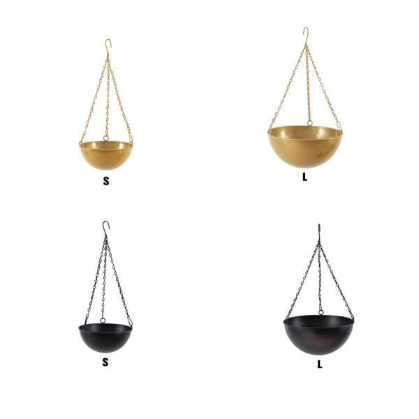 1/2/3 Innovative Garden S Beauty Metall hängande blomkrukor gold S 1 Pc