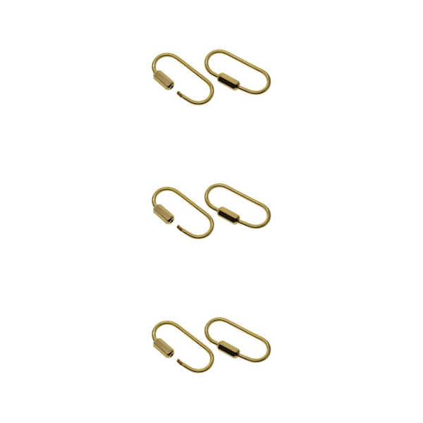 1/2/3 2/6 stycke mässing skruvlås Nyckelring Ring Creative Craft Bronze 2 Pcs 3Set