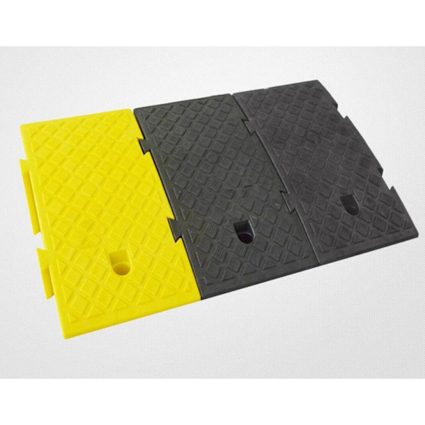 Halkfri bärbar trottoarramp Tröskelramp för rullstol Trottoarramp Yellow 7cm