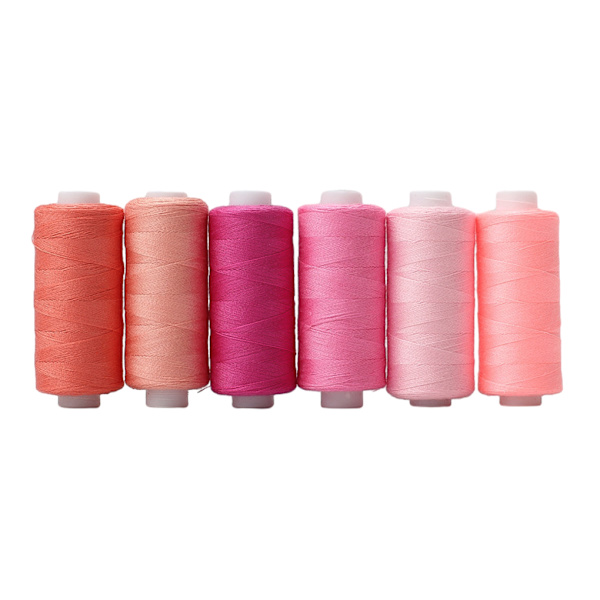Enkelt att sy - Bobbins Sytrådssats för gör-det-själv Pink series 6-color
