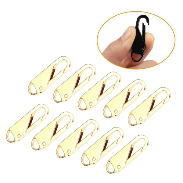 1/2/3/5 10 st För Zipper Pull Replacement Metal För Zipper Gold 10 pcs 1 Pc