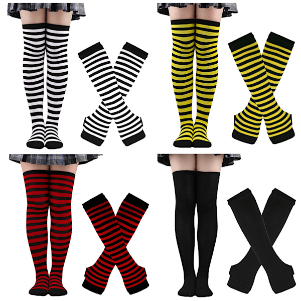 1/2/3/5 Knästrumpor för tjocka lår Lätt att bära och göra rose red and black 1Set