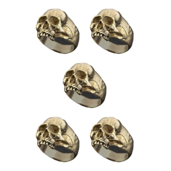 1/3/5 punkring för gotiska tillbehör Lämplig för Halloween Gold 7 5Set