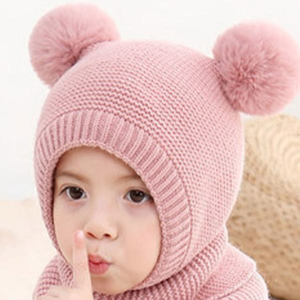 Toddler Vinter Varm Scarf Hatt Bundle Up Toddler Med Mode Och Wine Red