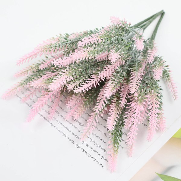 1/2 10 stycken Realistiskt utseende Konstgjorda växter Hållbar Och Pink Pink 1 Pc
