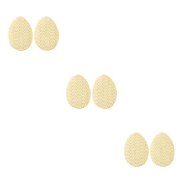 1/2/3/5 Non För Slip Shoe Pads Självhäftande gummi för hög Round Head Apricot 3Set