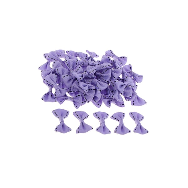 1/2/3/5 50 stycken söta satängrosettband Applikationsutsmyckningar Light Purple 3.7×2cm 5Set