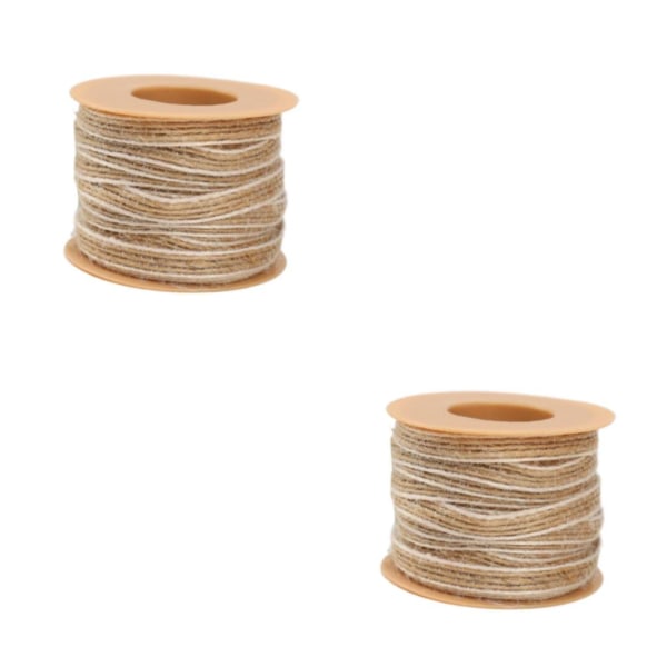 1/2/3/5 Naturlig jute Burlap Ribbon Home Craft Present Souvenir 5mm 2Set