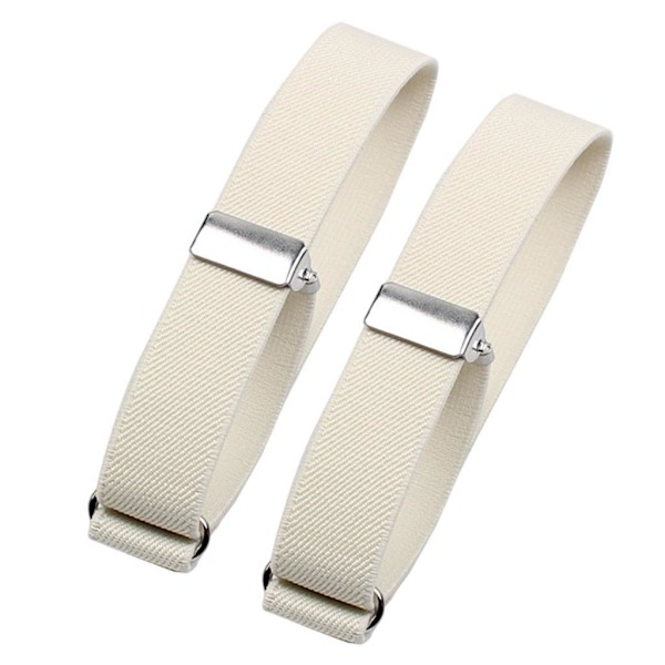 1/2/3/5 2 stycken Mode herrskjortärmhållare elastisk White 2x32cm 1Set