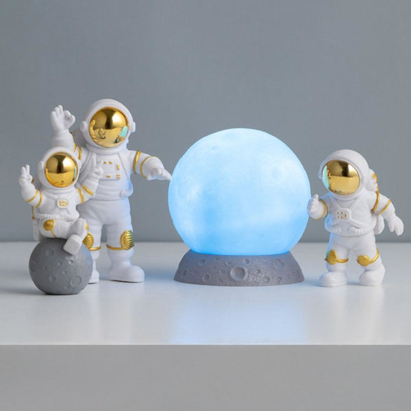 1/2/3/5 4st Astronautfigurer Set Heminredning Söt Sstronaut Gold Blue 1Set