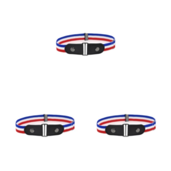 1/2/3/5 Bälte Inget Spänne Osynlig Moderiktig Långvarig Blue-white-red 3PCS