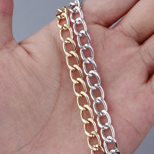 1/2 trottoarkedjor Twisted Cross Cable Chain DIY smyckesfynd Golden 5Meters 1Set