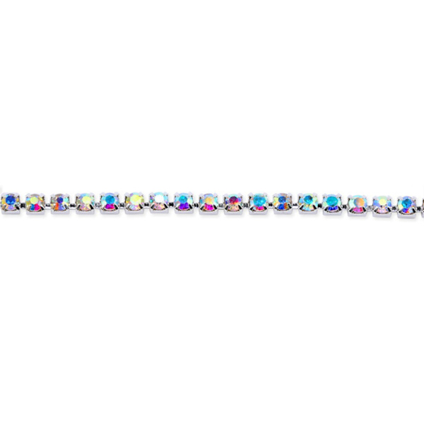 1/2 DIY Crystal 10 Yard Rhinestone Close Chain Clear Trim sömnad AB Color 10m 1Set