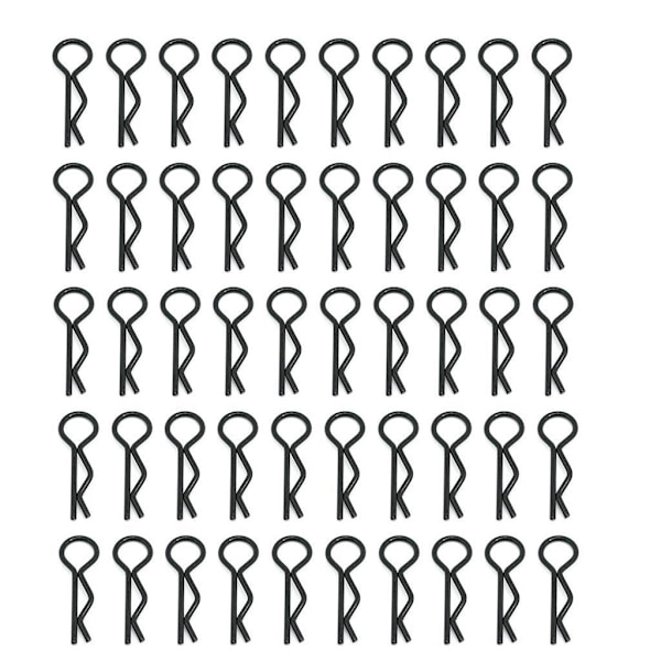 1/2/3/5 RC Body Shell Clips R Shape för 1/10 RC racingbil black length 24mm 1Set