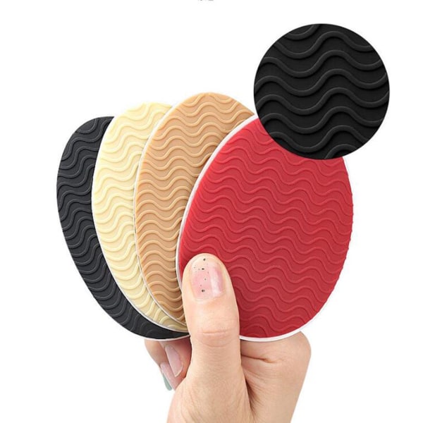 1/2/3/5 Non För Slip Shoe Pads Självhäftande gummi för hög Round Head Apricot 1Set