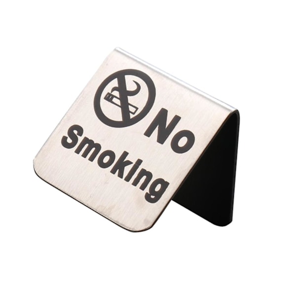 1/2/3/5 No Sign i rostfritt stål, bordsskiva Silver No Smoking 1Set