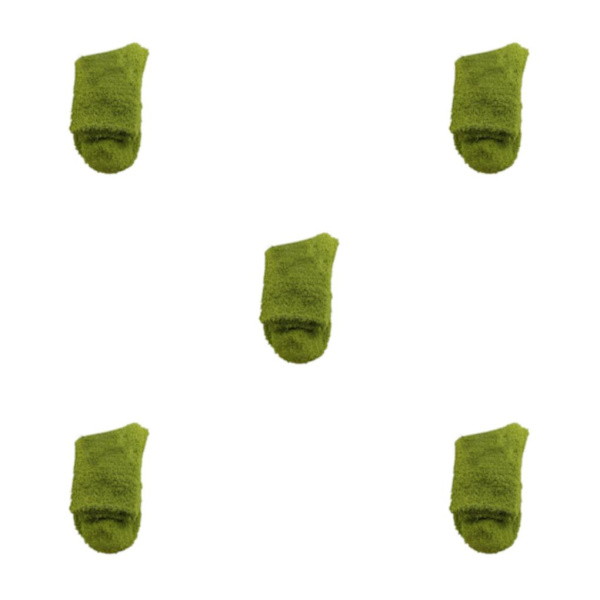 1/2/3/5 10 stycken extra tjocka och elastiska mjuka strumpor Avacado Green 5PCS