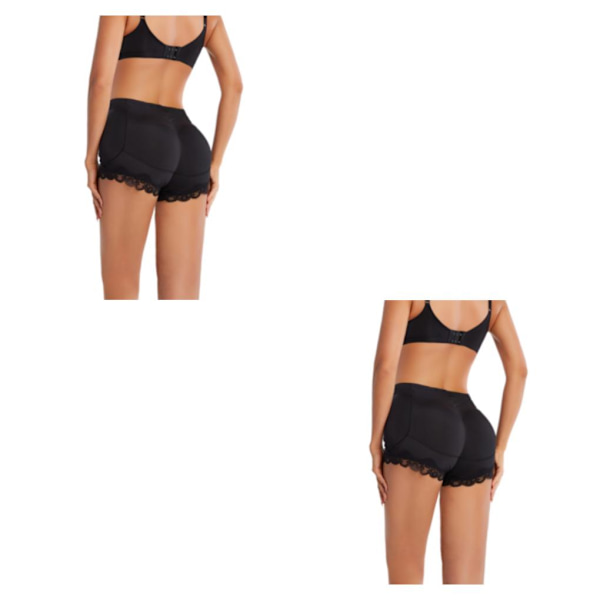 1/2/3/5 Och kurvformiga Push Up-underkläder för kvinnor för sexiga och black L 2PCS