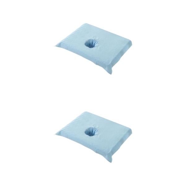 1/2/3/5 Cotton SPA Halvt cover Skönhetssalong Säng Ansiktshål Sky Blue 50x70cm 2Set