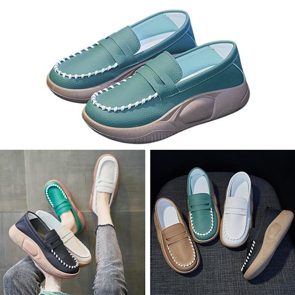 Casual Damskor Bekväma För Slip On Mjuk för Inomhus Green Size 37
