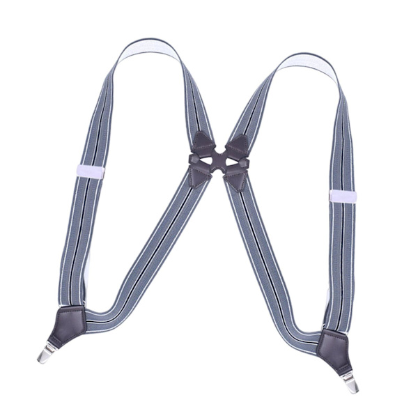 1/2/3 män kvinnor hängslen Y-formade justerbara elastiska remmar Grey 2PCS