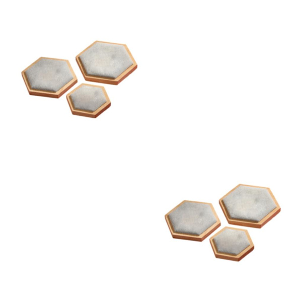 1/2/3 3pack/lot Utsökt Craft Hexagon Armband Display bricka Grey 2Set