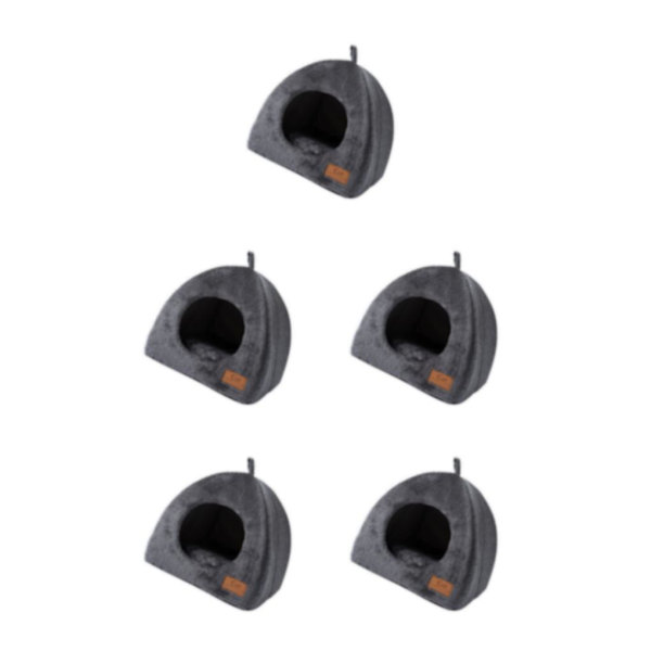 1/2/5 Bärbar Dyna Säng Husdjurstillbehör Kudde för kaninvalp Dark Grey S 5PCS