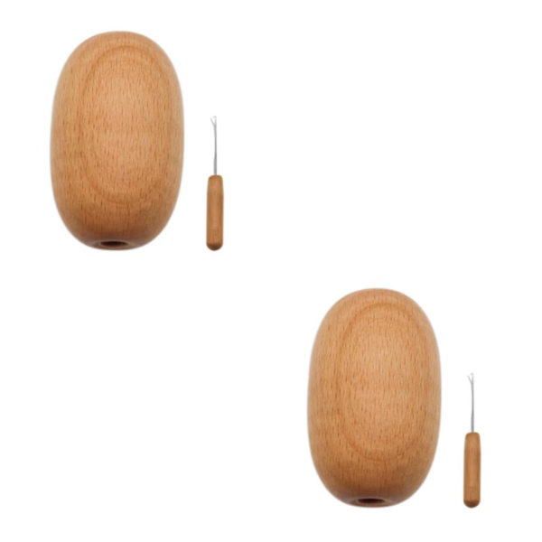 1/2/3 1 bit stoppande ägg med nål DIY Smooth Crochet 2PCS