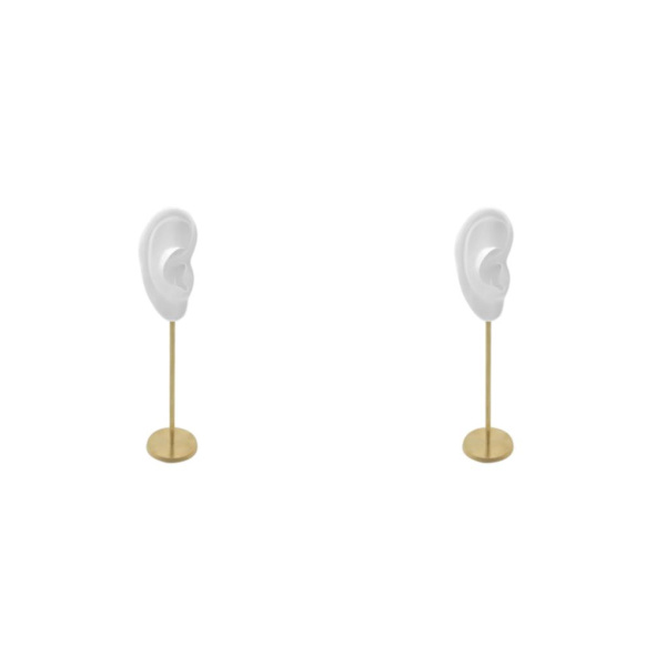 1/2/3 Örhänge Display Stand Human Ear Model Stud Holder Showcase Right Translucent Height: 18cm 2Set