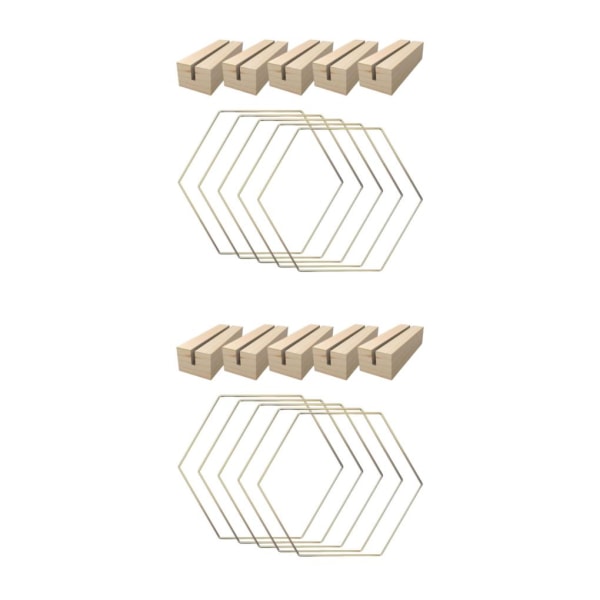 1/2 Portable Metal För Floral Hoop Crafts Hexagon Garland Frame 2PCS
