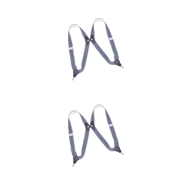 1/2/3 män kvinnor hängslen Y-formade justerbara elastiska remmar Grey 2PCS