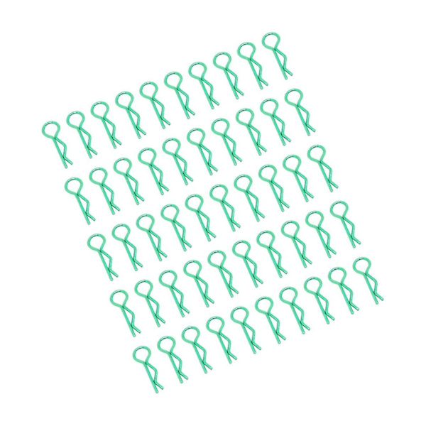 1/2/3/5 RC Body Shell Clips R Shape för 1/10 RC racingbil green length 24mm 2Set