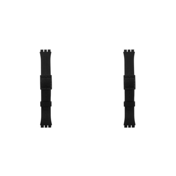 1/2/3/5 17mm silikongummiband Vattentäta klockarmband Black 2Set