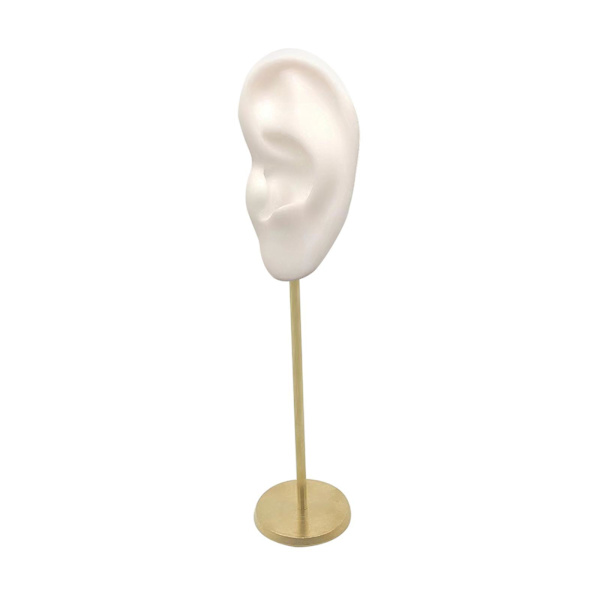 1/2/3 Örhänge Display Stand Human Ear Model Stud Holder Showcase Left Ear White Height: 18cm 1Set
