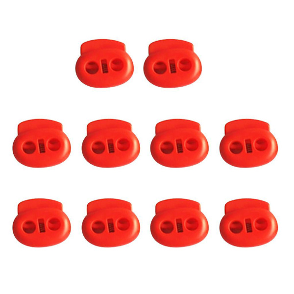1/2/3 10 stycken plastbönsnöresnörelås 2-hålsbygel 1 Pc