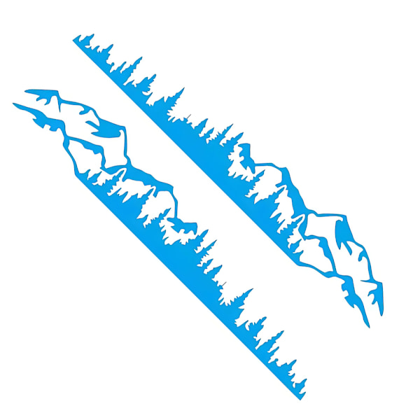 1/2/3/5 2 st PVC Mountain Forest Car Stickers Lätt att installera blue 5Set