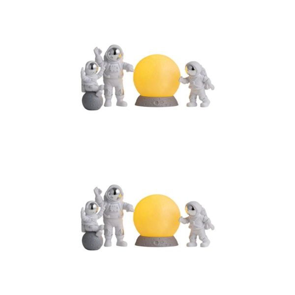 1/2/3/5 4st Astronautfigurer Set Heminredning Söt Sstronaut Silver Yellow 2Set