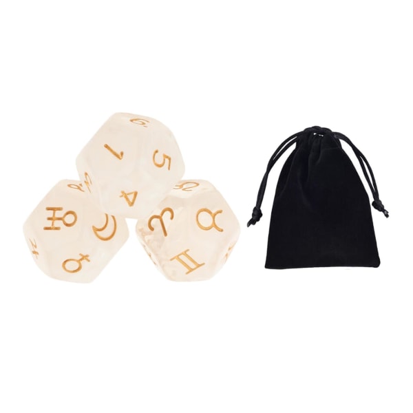 1/2/3/5 3st Akryl Astrologiska Tärningar Konstellationstärningar för Style E 1Set