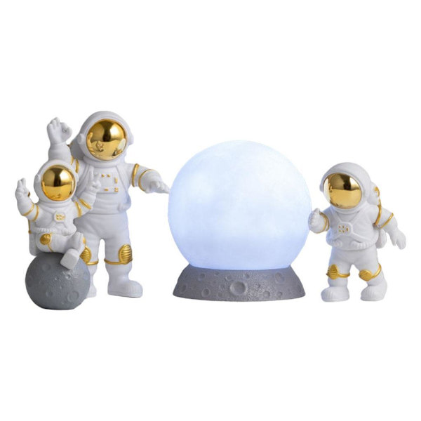 1/2/3/5 4st Astronautfigurer Set Heminredning Söt Sstronaut Gold White 1Set