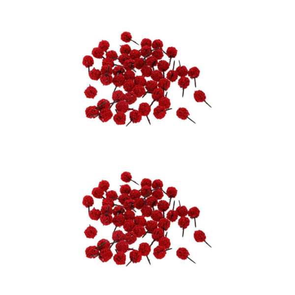 1/2/3 50 stycken bollformade modellträd DIY Landskapslandskap N Red 2Set