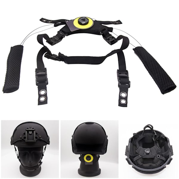 1/2/3 justerbart hakbandsupphängningssystem med skruvar utomhus Black 1 Pc